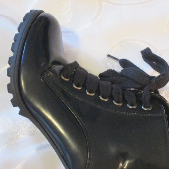 BLACK PATENT MIX NO. 6 BOOTIES - Picture 4 of 12